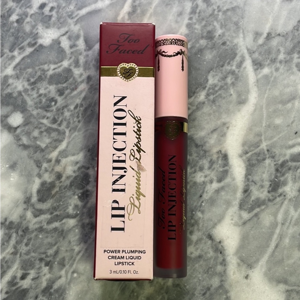 New Too Faced Lip Injection Liquid Lipstick Boom Boom Pow